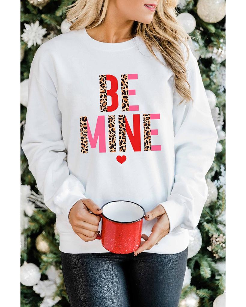 Azura Exchange Свитшот с длинным рукавом и принтом «Леопардовое сердце»