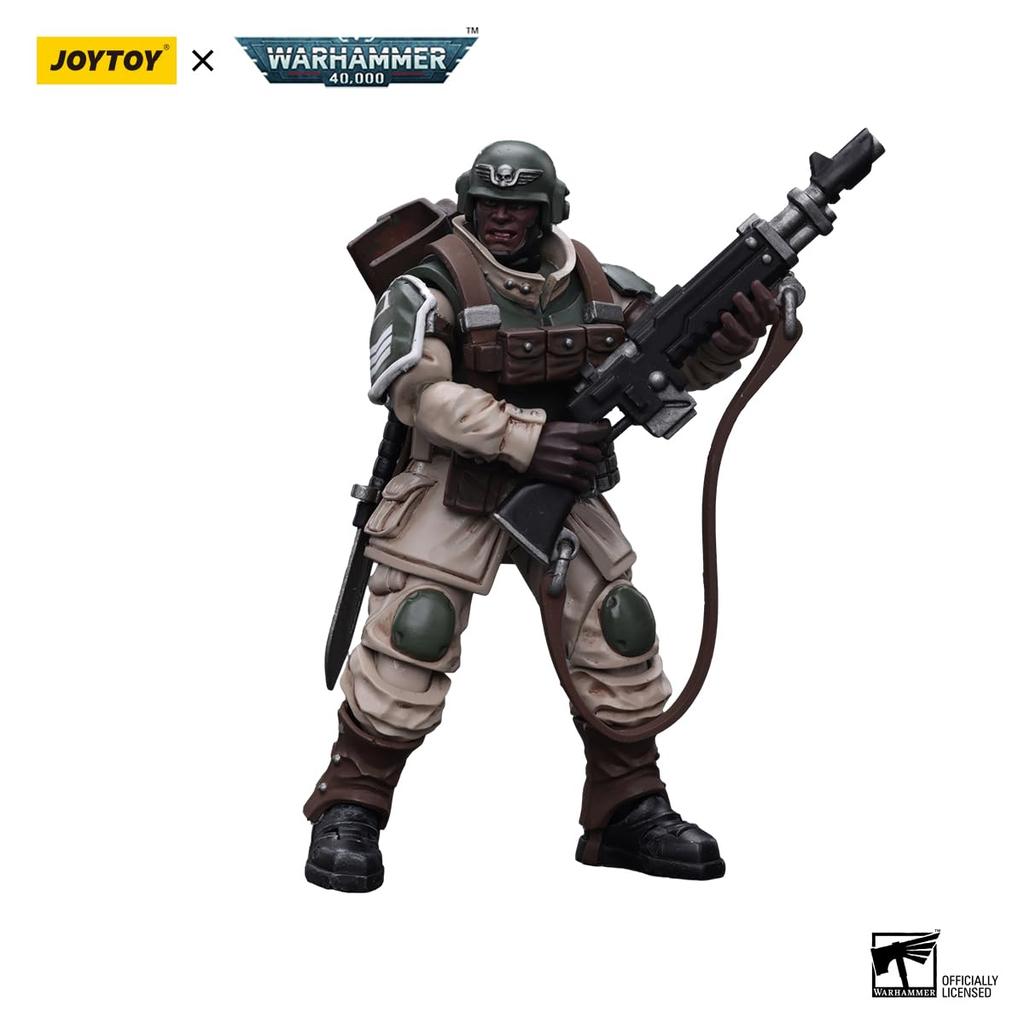 JOYTOY Warhammer Astra Militarum Cadia Commando Squad Veteran Regimental Flag Scale ABS PVC Action Figure 40,000 1/18 & Pre-painted