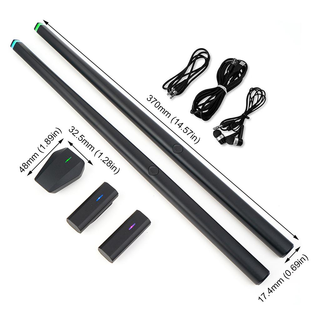 Соматосенсорный виртуальный набор ударных инструментов Электронные воздушные барабанные палочки Музыкальный инструмент Умный беспроводной портативный набор виртуальных барабанных палочек Микс