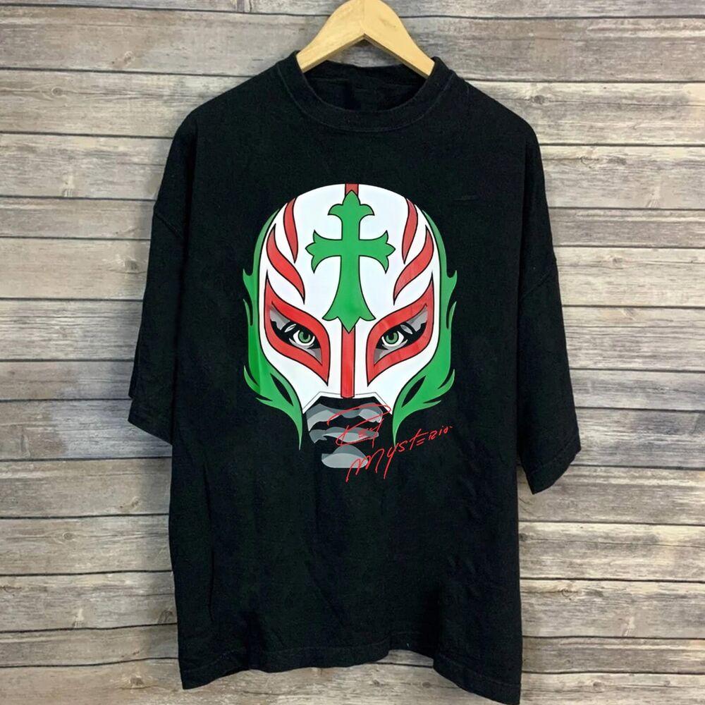 Новая черная хлопковая футболка Rey Mysterio 90-х Унисекс
