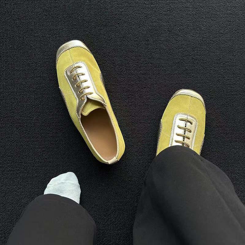 Breathable Sports And Leisure Shoes, New Spring Shoes, Men'S Flat Bottom, Lightweight Trend Racing Shoes, Retro Square Head