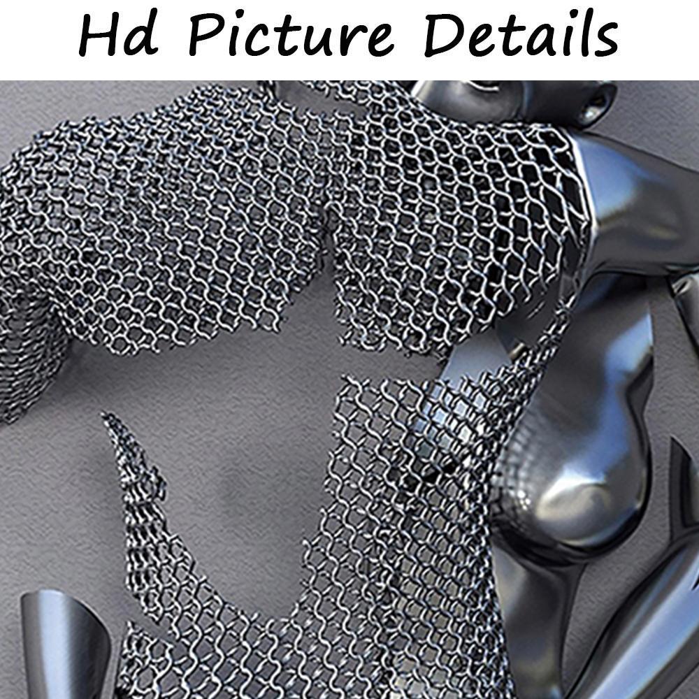 3D визуальные золотые, серебряные настенные художественные картины из металла, современные скандинавские персонализированные холсты, интерьерные картины, принты, домашний декор