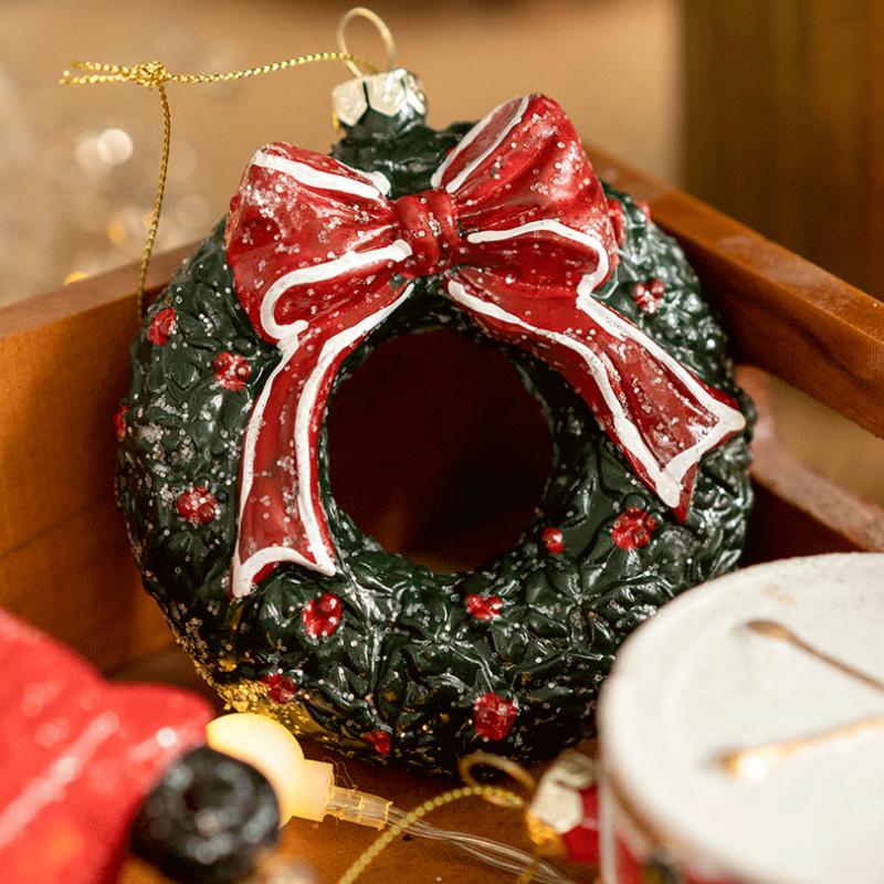 Christmas Colored Shaped Ball Christmas Tree Decorative Pendant Christmas Gift Bag Car House Snowman Garland Pendant