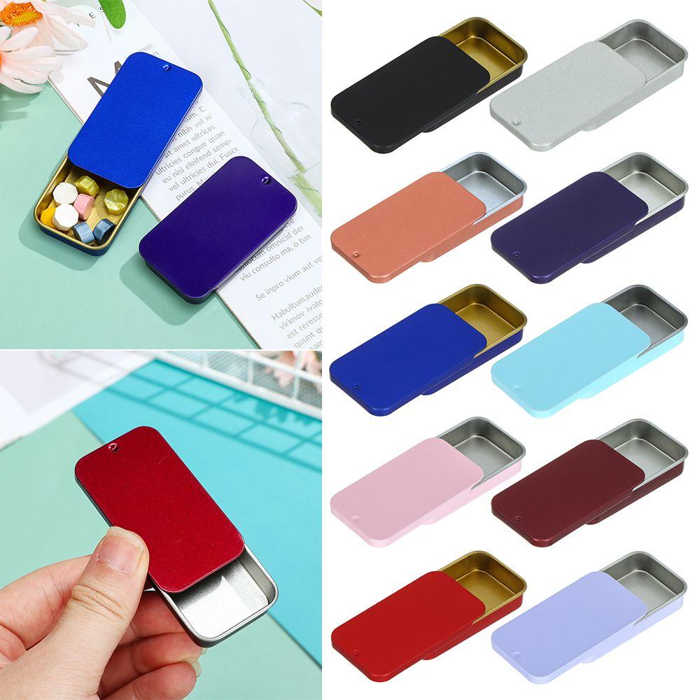 Metal Home Organizer Storage Kit Container Rectangular Pill Cases Mini Iron Box Storage Box