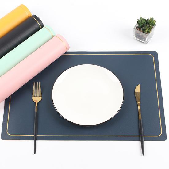 Коврик Двусторонний цветной прямоугольный стол Маслостойкий коврик Водонепроницаемая теплоизоляционная чаша