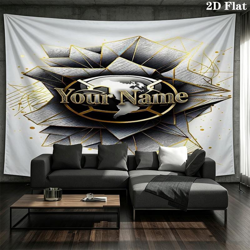 Club America Eagle Custom Name Wall Tapestry Aesthetic Wall Hanging Printed Fabric Blanket Decorative Tapestries For Bedroom Living Room Home Decor