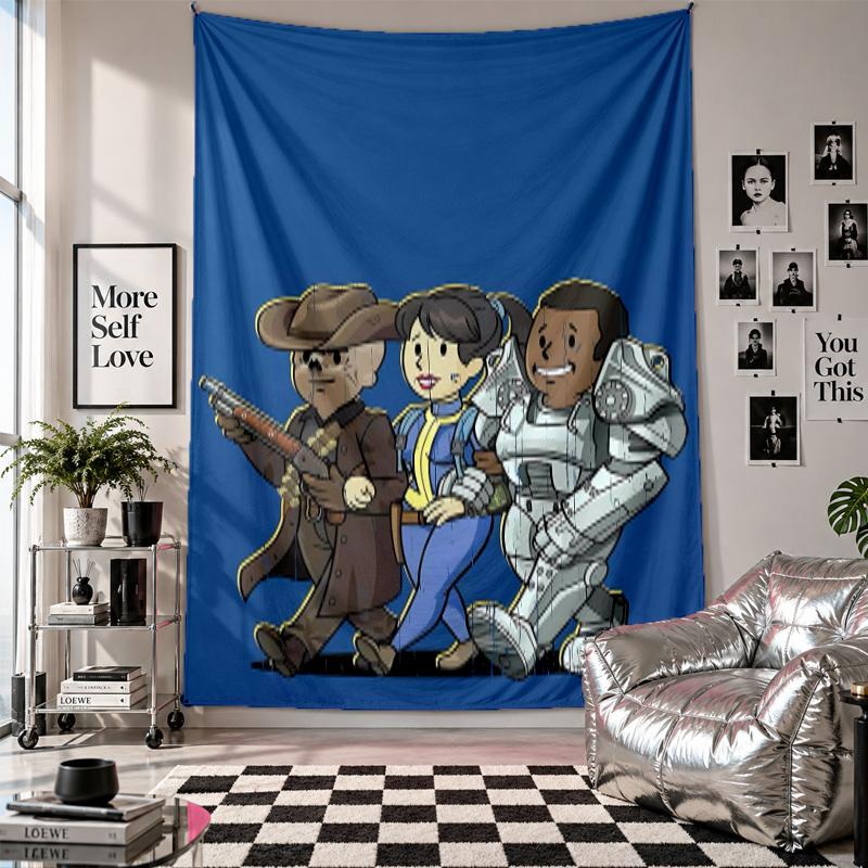 Wall TapestryFallout Art Hanging Cloth Decorative Background Cover for Room Decoration