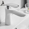 White Mixer Bathroom Sink Faucet Basin Faucet Chrome Brass Faucet Chrome Faucet Basin Mixer Tap Deck Mount Torneira Tap 855007