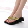 Fashion Fashion Slippers Women Platform Sandals High Heels Sandals Summer Women Shoes Sequins Wedges Beach Flip Flops Slippers Women