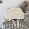 Canvas Backpack Women's Solid Color Schoolbag MIT