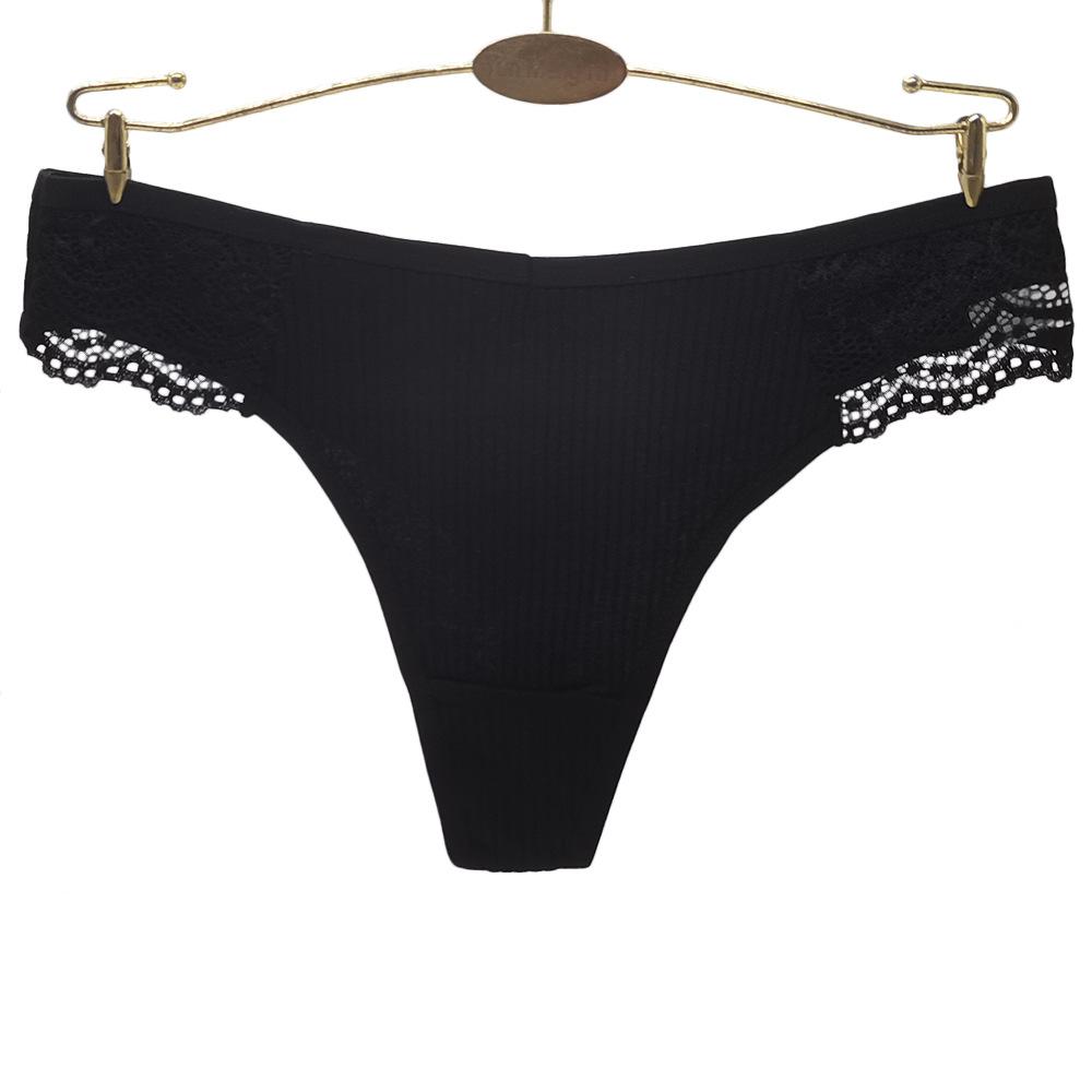 Хлопковые женские стринги, сексуальные кружевные трусики-стринги, трусы для женщин, нижнее белье, однотонные трусы, нижнее белье, 6 шт./лот