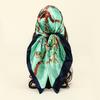 90*90cm Satin Silk Square Scarf Woman Fashion Kerchief Neck Head/Hair Scarves Bandana Handkerchief Floral Printed Headscarf