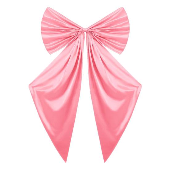 Большой розовый бант, украшение из атласной ленты, завязывающийся галстук, большой бант, подвесной фон для дня рождения, настенный декор для девичника, детского душа, свадебных принадлежностей