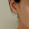 murmur [925silver]Cubic earjacket earrings
