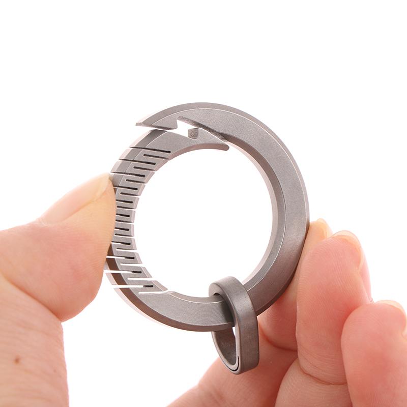 Брелок из титанового сплава для ключей, мужской брелок с многофункциональной пряжкой, индивидуальность