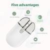 M203 USB Wireless Bluetooth Mouse Ultra Thin Quiet Rechargeable Wireless Compact Lightweight Compatible with iOS13 or Surface Tablet White 5.1
