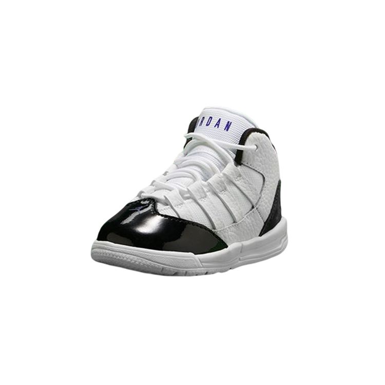 Jordan Max Aura Air Ретро Удобные Амортизирующие Прочные Кроссовки с Высоким Верхом для Ходьбы Детская Обувь Черно-Белые AQ9215-121