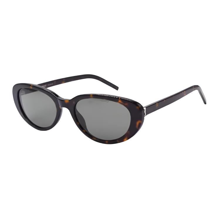Saint Laurent Interwoven Letter Mini Hinge Cat Eye Sunglasses Women sunglasses Tortoise Silver SL-M154-002