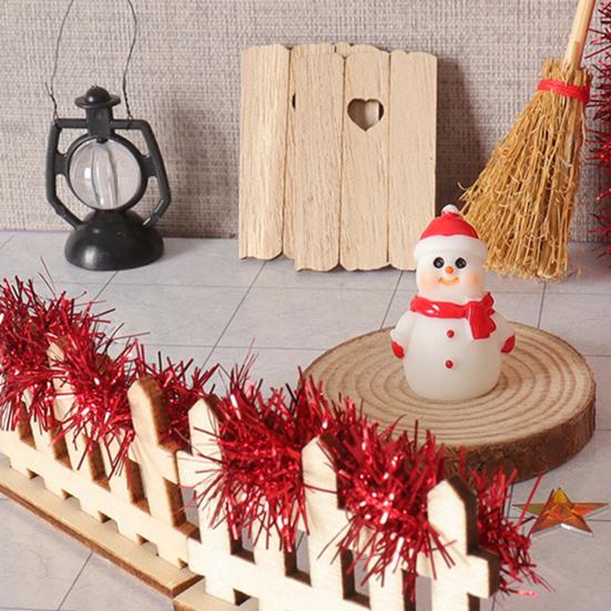 Miniature Christmas Scene Model Wooden Elf Door Set Handmade Mini Wood