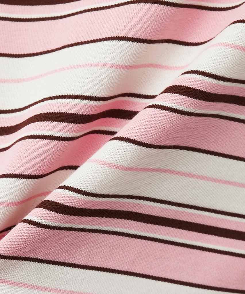YALE Multi-Stripe Crop Long Sleeve_Pink