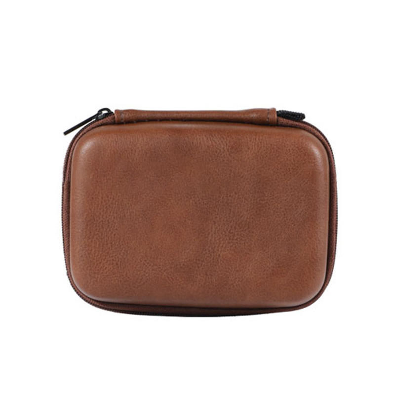 Портативный органайзер для USB-кабелей для передачи данных, кожаная сумка для хранения наушников, чехол-протектор для наушников, мини-жесткий чехол на молнии