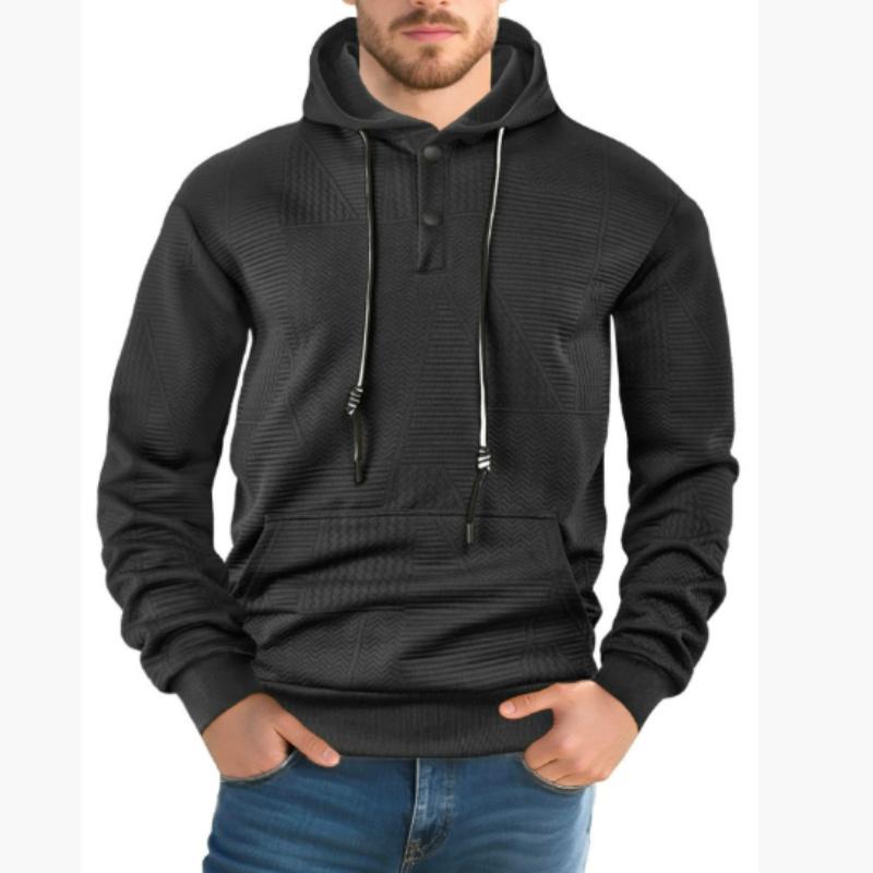 Hooded Sweater Men's Spring and Autumn Pullover Solid Color Casual Sports Loose Trend Long Sleeves