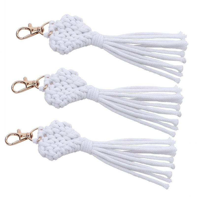 3 шт. подвеска с кисточками модный плетеный брелок ручной работы ювелирные аксессуары довольно прочный милый вязаный брелок