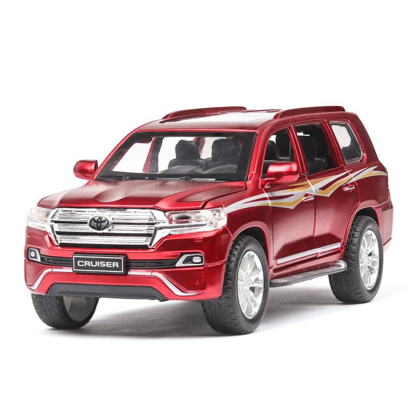 1/32 Scale Toyota Land Cruiser Prado Alloy Car Model Off-Road Vehicles Diecast Toys with Sound and Light,Collection Replica Car Models Gift for Kids