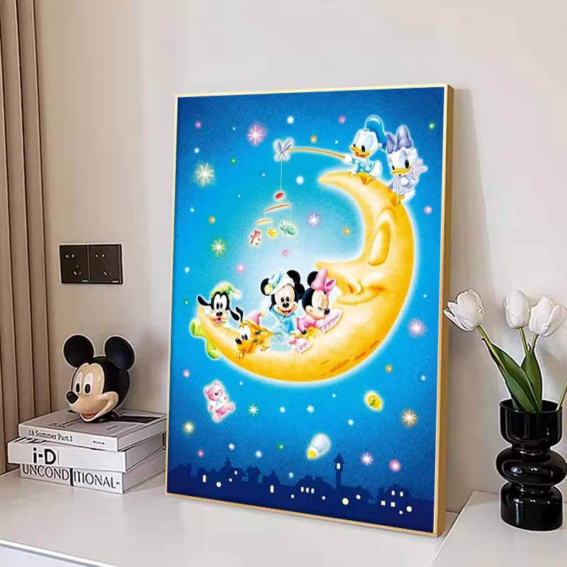 Disney Diamond Painting Disney Baby Lullaby Healing Illustration Mosaic Art DIY Cross Stitch Embroidery Set Full Diamond Home Decor Gift