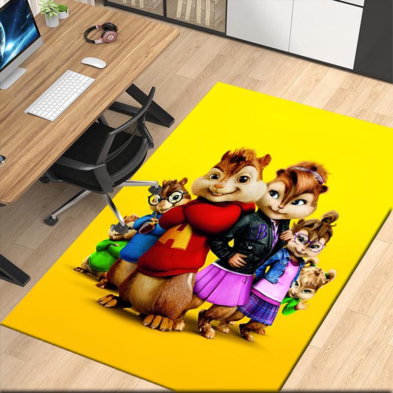 Alvin and the Chipmunks Printed Carpetrugfor Office Chair Living Room Bedroom Kitchen Room Decor Gifts