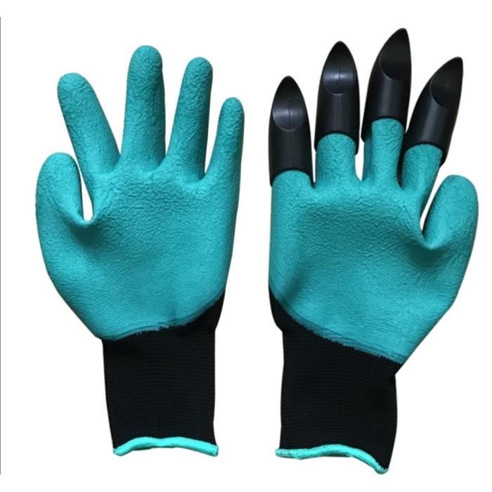 Une paire de gants de jardinage 4 griffes