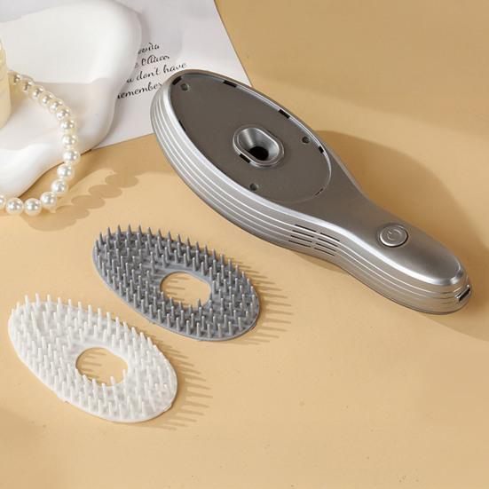 Electric Hair Styling Brush Vacuum Dander Remover & Volumizing Comb with Scalp Massage Type-C Fast Charge Portable Hair Care Tool