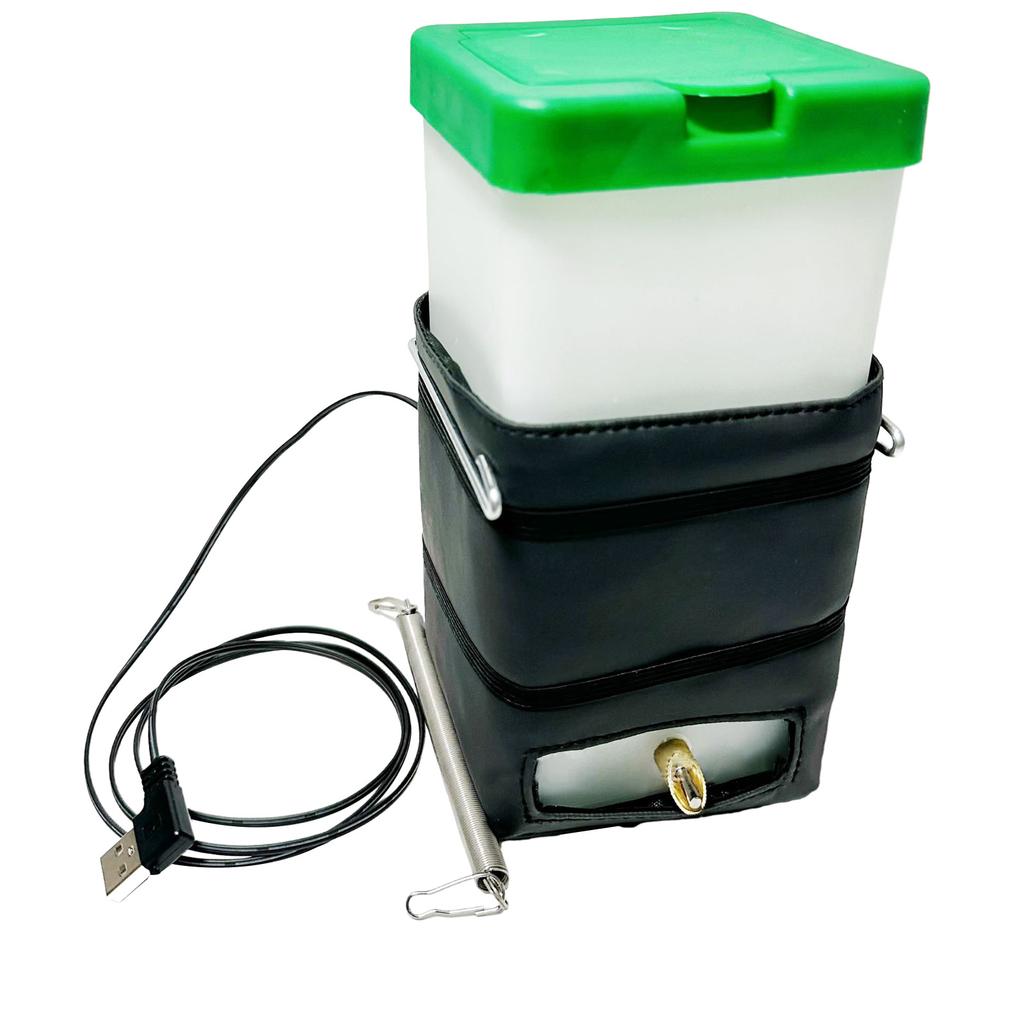 USB нагреваемая бутылка для воды для мелких животных, нагреваемая поилка для крепления на клетку, поилка для птиц с головкой ударника