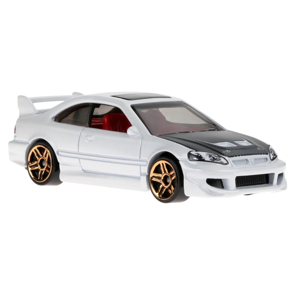 Hot Wheels Basic Car Honda Civic Si Vehicle Toy Mini Car for Ages 3 and Up White HXR04