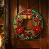 Window Display Decorations Christmas 3D Wreath Pendant with Hanging Rope, Cartoon Garland Ornaments, Decorative Bell Ornaments Lightweight Paper