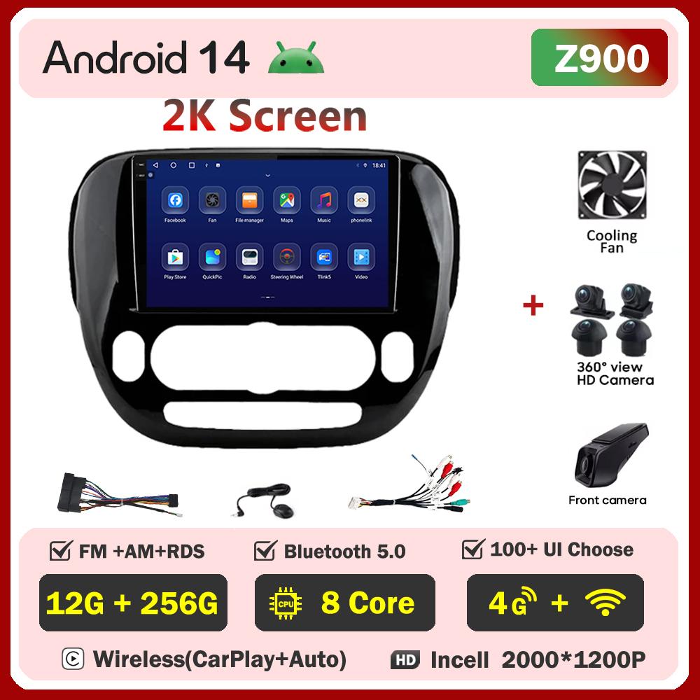 Для KIA Soul 2013-2019 Автомобильный радиоплеер Car Carplay Screen Autoradio Mirror Link Car Intelligent Systems Сенсорный экран AutoMotive