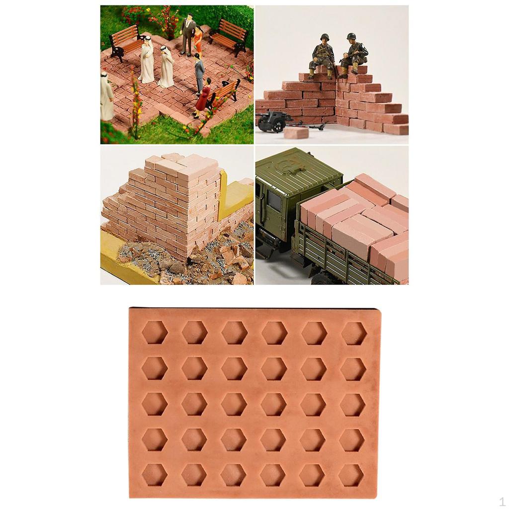 Little Brick Silicone Model Crafting Concrete Wall Functional Portable Sand Table Building Diorama