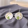 Peridot Gemstone 925 Sterling Silver Women Jewelry Handmade Hook Earrings 1.73" EE-176-17