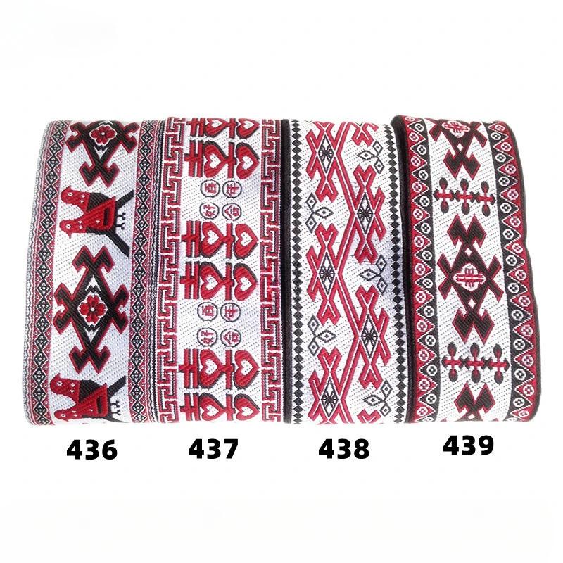 5cm Width 7Yard Vintage Ethnic Embroidery Style Ribbon DIY Clothes Bag Accessories Embroidered Applique Sewing Craft Fabric