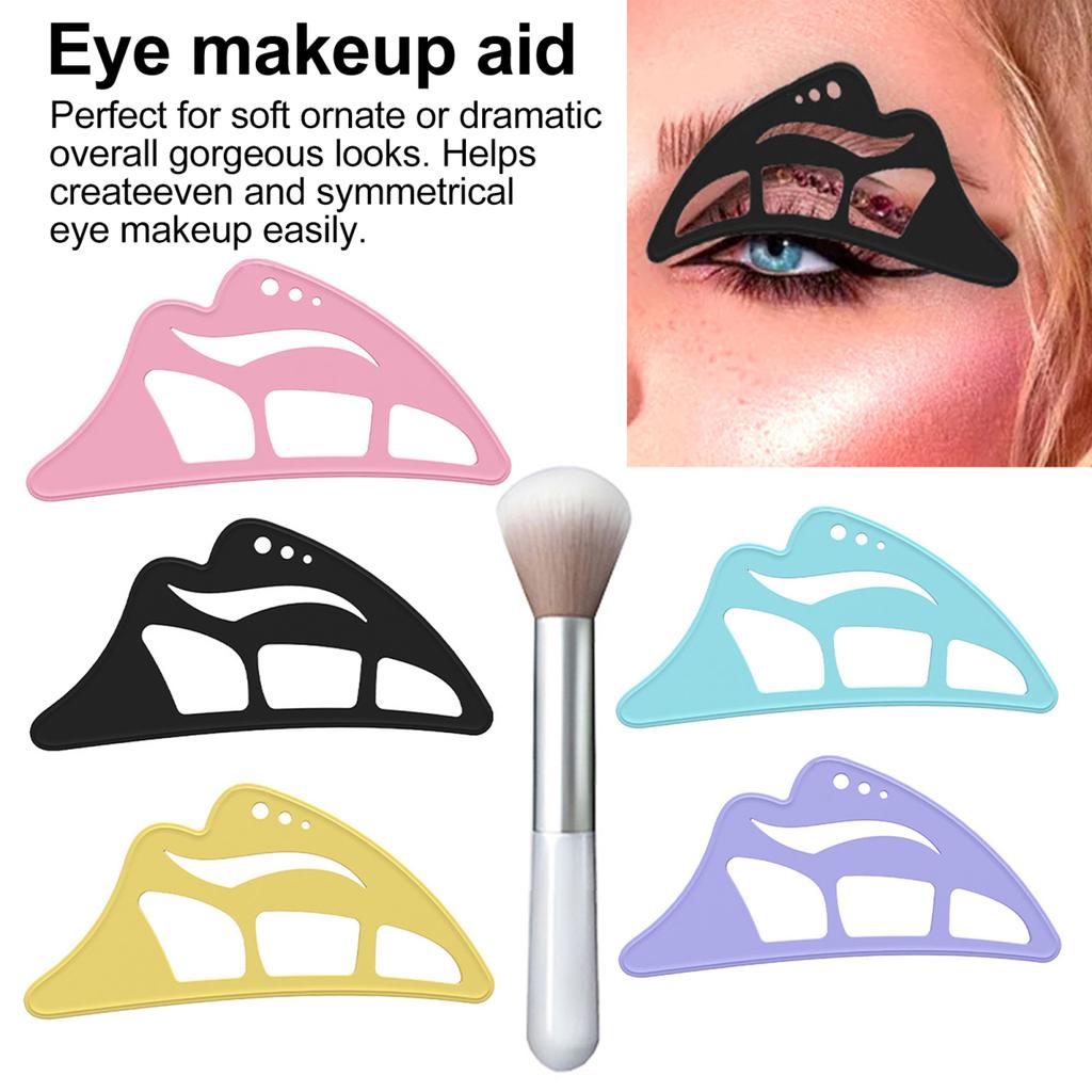 Eyeshadow Stencil Tool for Beginners Reusable Eyeshadow Assistant with Makeup Brush Eyeshadow Drawing Guide Eyeshadow Mapping Template
