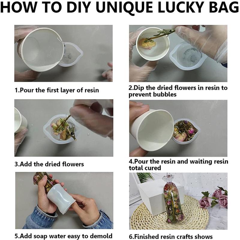 Силиконовые удачные сумки из смолы, мягкие и легкие привлекательные формы для литья из эпоксидной смолы для поделок