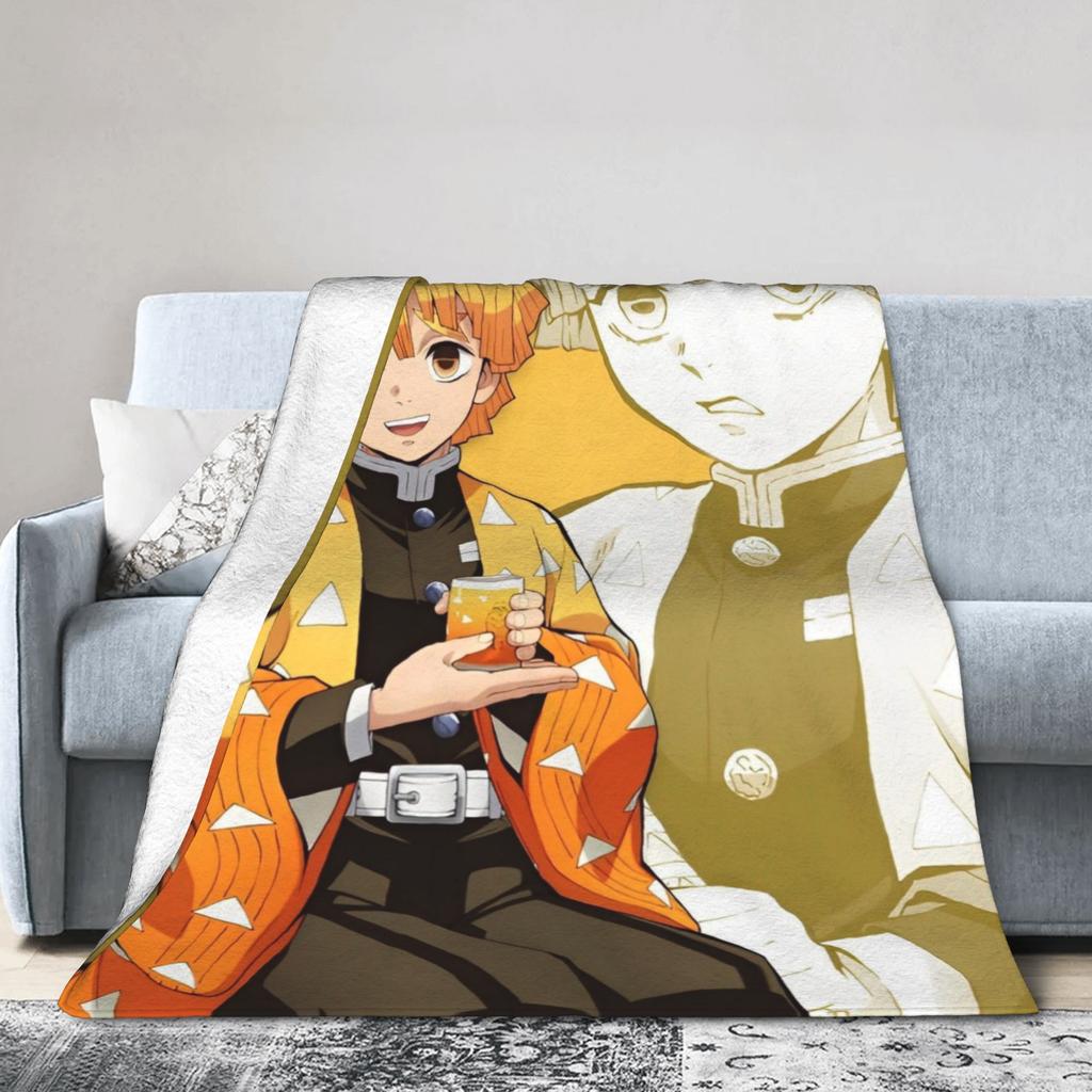 Покрывало-одеяло Kimetsu No Yaiba Синобу Кочо Флисовое плед Летнее украшение для кондиционера Ультрамягкое теплое покрывало