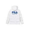 Fila Letter Logo Printed Thick Hooded Down Jacket Men Outerwear Standard-White F11M149901FWT