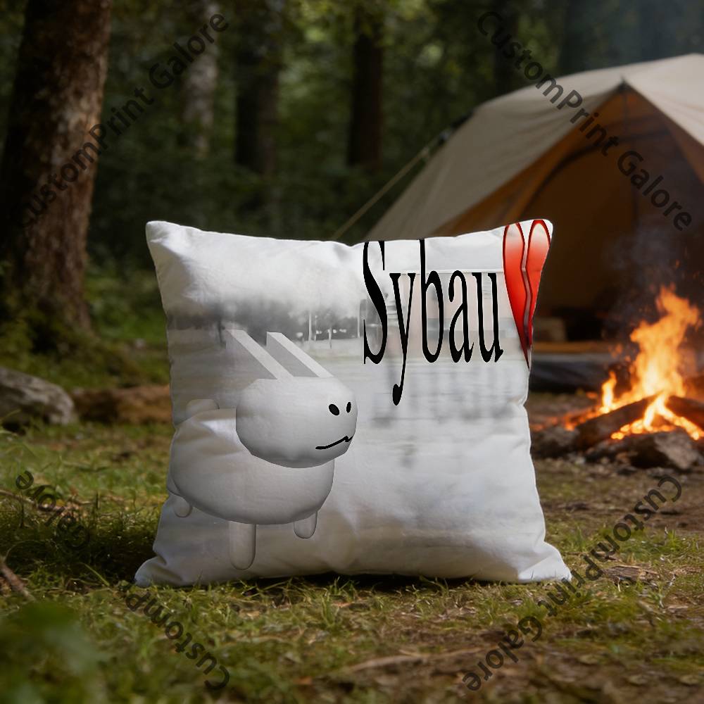 Cute GGubby Pillow Cover Polyester Square Cushion Case 45 cm Decorative for Home Couch Bed Car Decor