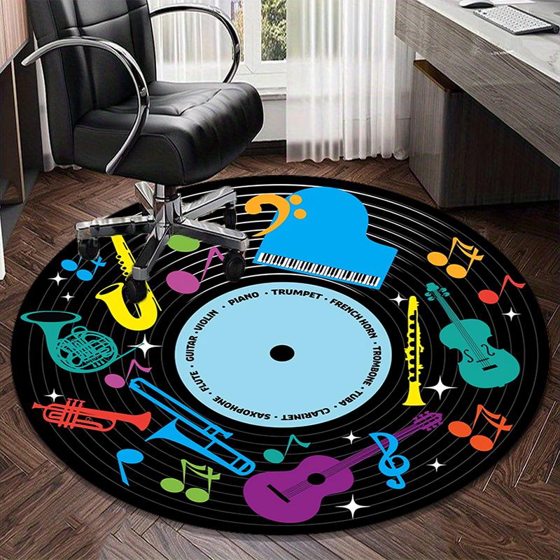 Good Times Music Album round carpet Chair cushion Round Entryway Rug, Soft Round Rugs for Living Room, Bedroom, Circle Carpet decor gifts