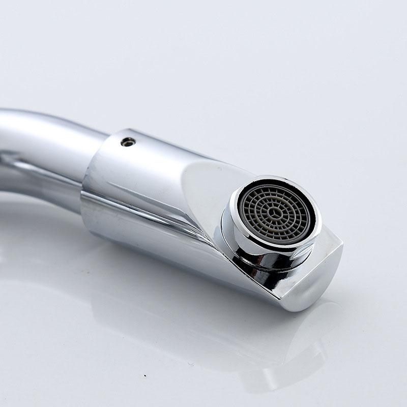 360° Rotation Bathroom Basin Faucet Silver Kitchen Faucet Brass Hot and Cold Mix Taps With Filter Mouthwash Function