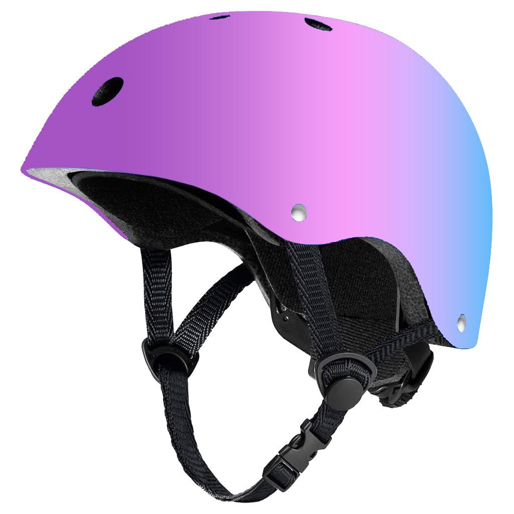 Шлем с регулируемым градиентным цветом для малышей, подростков, мальчиков и девочек, шлем для скейтборда и велосипеда