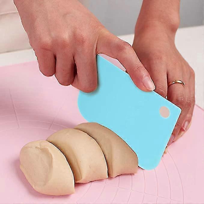 Dough Cutter Scraper - Plastic Cake Scraper Spatula Set Pastry Dough Fondant Cream Cake Edge Side Icing Smoother Cutters And Decorating Comb (6p