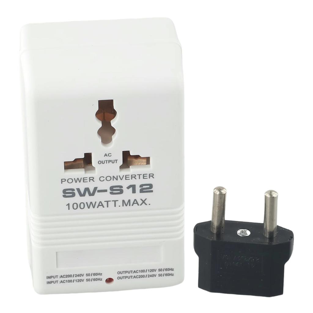 Повышающий ИЛИ Понижающий Преобразователь Трансформатор 100 Вт 110 В/120 В До 220 В/240 В+EU Адаптер Двунаправленный Преобразователь Силовой Трансформатор 100 Вт