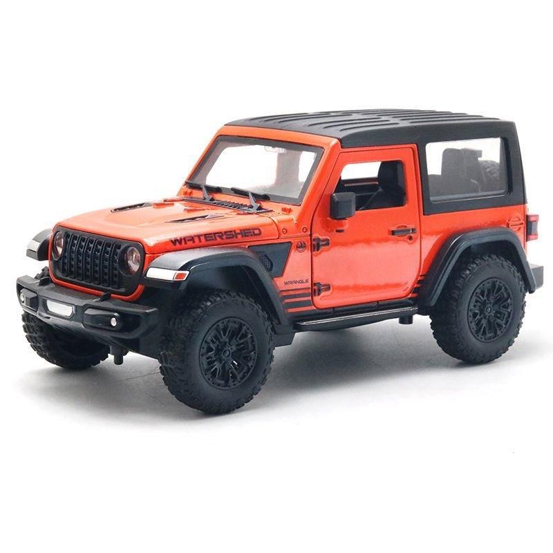 1:24 Джипа Wrangler Rubicon Внедорожник Сплав Модель Автомобиля Литье под Давлением Металл Внедорожные Машины Модель Автомобиля Симуляция Звук Свет Детские Игрушки Подарок